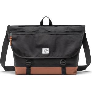 Herschel Чанта за рамо Herschel Cove Messenger Shoulder bag - Black / Saddle Brown - размер 22, 5 l (510-6423-0211)