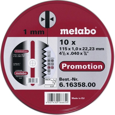 Metabo Rezný kotúč rovný 115 mm 616358000 10 ks