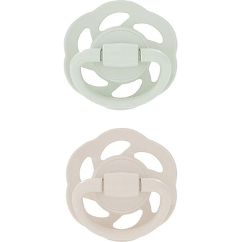 NIP Каучукова залъгалка NIP Green - Cherry, мента и бежова, 0-2 м, 2 броя (24000821910287)