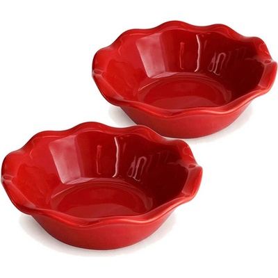 Emile Henry 2 бр червени керамични малки форми за пай emile henry