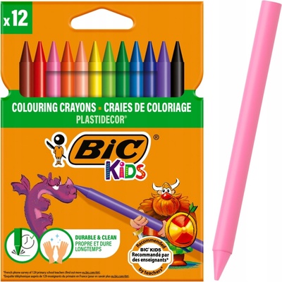 Plastidecor Voskovky 12 farieb Bic