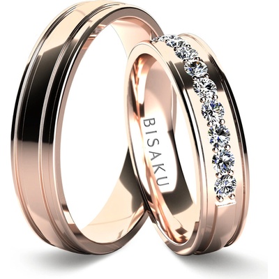 Bisaku Snubní Talia BIS B016452RG Růžové zlato