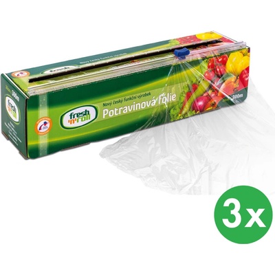 Potravinárska stretch fólia 30 cm x 300 m, 3 ks