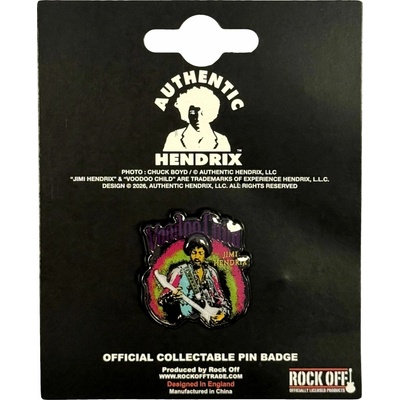 RukaHore odznak Jimi Hendrix pin badge voodoo child