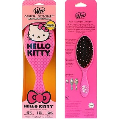 Wet Brush Original Detangler Hello Kitty kefa na vlasy Face Pink