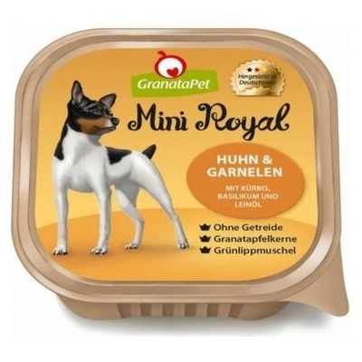 GranataPet Mini Royal Adult Dog kuřecí krevety dýně bazalka a lněný olej 150 g