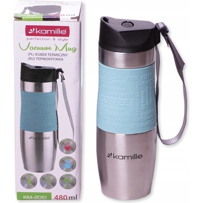 Kamille Termoska na pití 480 ml sv.modrá