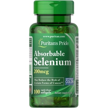 Image 1 of Puritan's Pride Absorbable Selenium 200 mcg [100 Гел капсули]