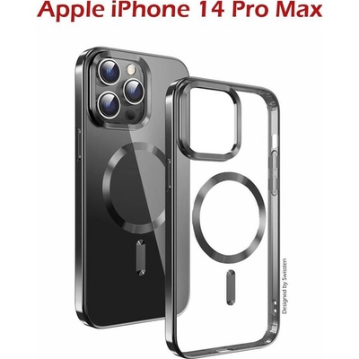 SWISSTEN CLEAR JELLY MagStick METALLIC PRO IPHONE 14 PRO MAX čierne