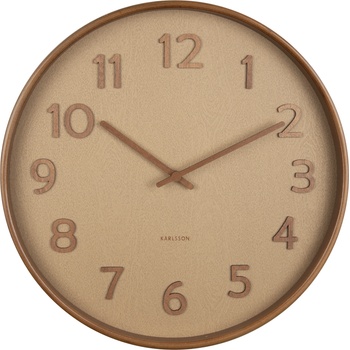 Karlsson Стенен часовник Pure с дървена рамка 40 см пясъчен (KA5872SB)