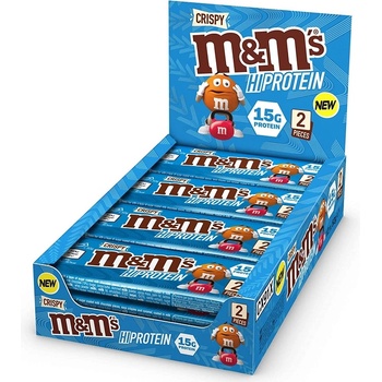 Mars M& Ms Crispy High Protein Bar, 1x52 Grams/12 bars box/