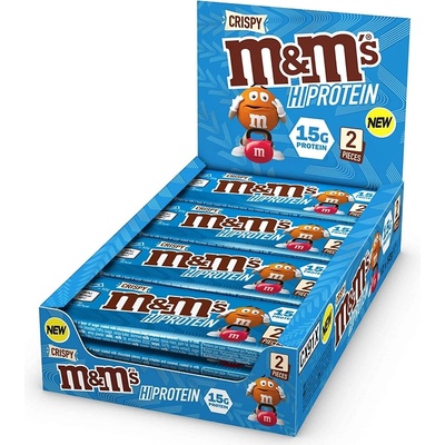 Mars M& Ms Crispy High Protein Bar, 1x52 Grams/12 bars box/