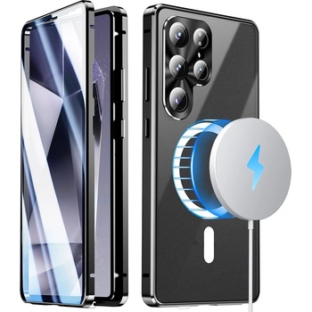 Samsung Магнитен Калъф за Samsung Galaxy S26 Ultra - Закалено стъкло + Матов PC гръб, Метална рамка, Само-заключващ се механизъм, Вкл. Протектор - 5 Цвята