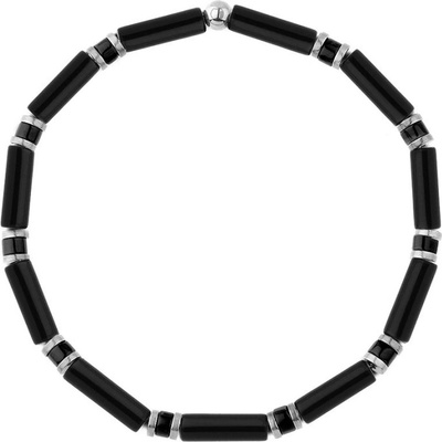 Manoki Luxusní pánský náramek s černým onyxem Antonio BA1234SB/21