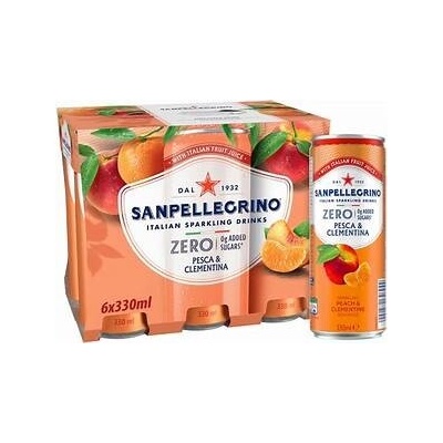 Sanpellegrino zero pesca e clementina limonáda broskev a klementinky 6 x 330ml