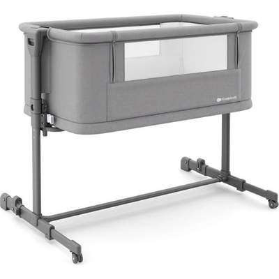 KinderKraft Бебешка кошара KinderKraft - Nestee Grow 2, Dark Grey (NEW024929)