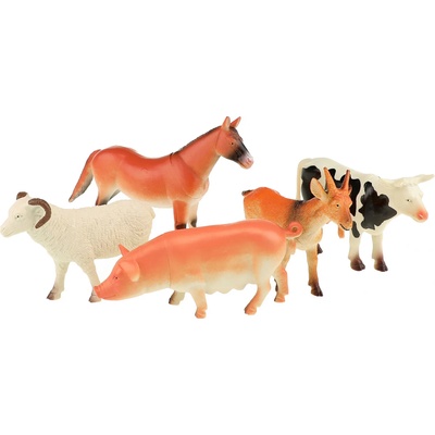 Toi-Toys Комплект фигурки Toi Toys Animal World - Deluxe, Домаши животни, 5 броя (TT34922A)
