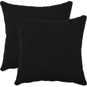 vidaXL Калъфка за възглавница 2 pcs HEERLEN Черно 45 x 45 cm Букле (910435)