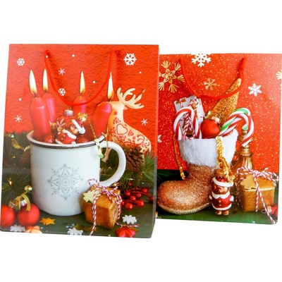 MAKRO - Taška vianočná 26x10x32cm rôzne motívy