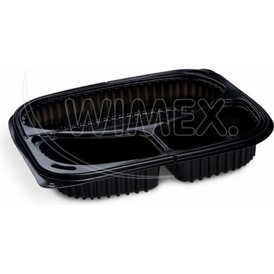 WIMEX Menu misa do mikrovlnky PP 2dielna čierna `L` 250 x 185 x 40 mm 1100ml [ ]