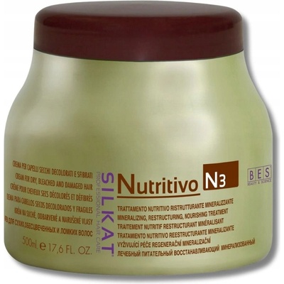 BES Silkat Nutritivo N3 Regeneračná zábalová maska pre extra poškodené vlasy 500 ml