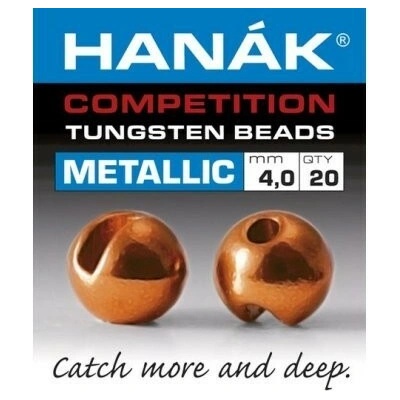 Hanák HA Metalic+tung.hlavičky oranžové 4.0mm,20ks