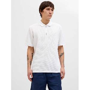 JACK & JONES Тениска jjeaustin zip polo ss noos