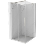 Mexen Rox L плъзгаща се душ кабина 100 x 100 cm, прозрачна, четкан никел - 8C2L-100-100-97-00 (8C2L-100-100-97-00)