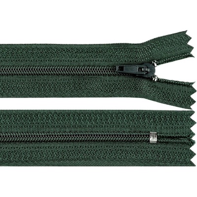 Pro Háčkování Spirálový zip pinlock No 3 délka 20 cm smrkově zelený