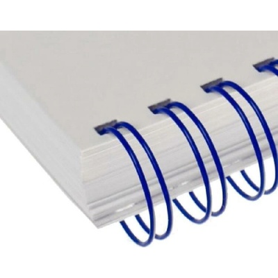 Renz Wire Kovový hřbet 2:1, 14,3 mm (do 120l), 50 ks, modrá