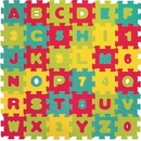 Pěnové puzzle na zem LUDI Puzzle 90x90 cm písmena a čísla 36 ks