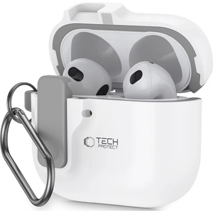 Tech-protect slim hook apple airpods 4 бял (5906302371662)
