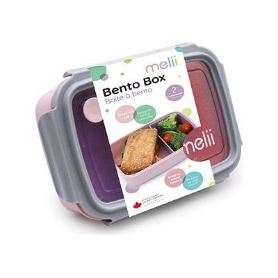 Melii Bento Box desiatový box Pink, Purple, Gray 880 ml