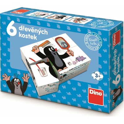 Dino obrázkové kocky Krtko 6 kociek