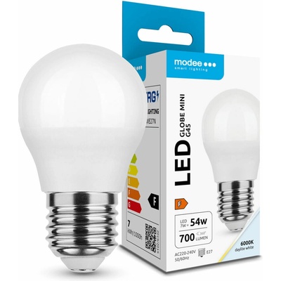 Modee Lighting LED Globe Mini žiarovka G45 7W E27 studená biela 700lm ML-G456000K7WE27N
