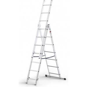  Стълба алуминиева 3x7 стъпала 150кг Multisystem 4.23м (3513661)