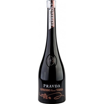 Pravda Vodka Espresso 37,5% 0,7 l (čistá fľaša)