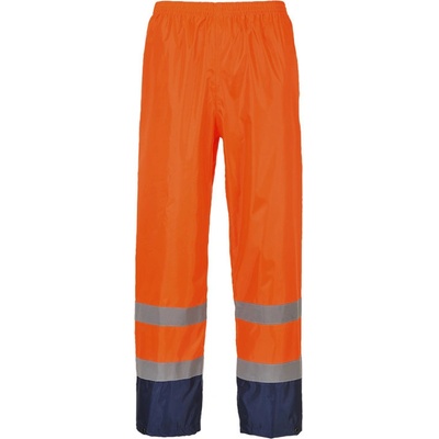 Portwest H444 HI VIS CLASSIC RAIN Nepremokavé nohavice Fluorescenčno oranžová Námornícka modrá