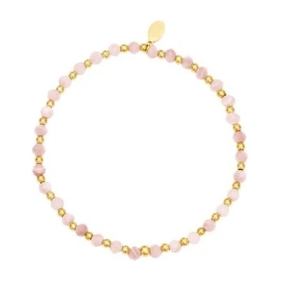 Ornamenti pozlacený Pink beads OOR300024