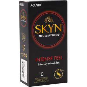 Manix SKYN Intense - безлатеков презерватив с релефни точки - 10 броя - desirel