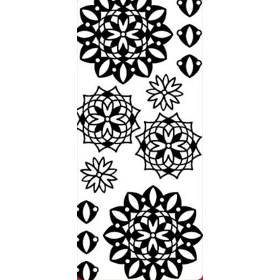 Kanorg Samolepky Mandaly velké 10 x 23 cm Druh: stříbrné DD7501102