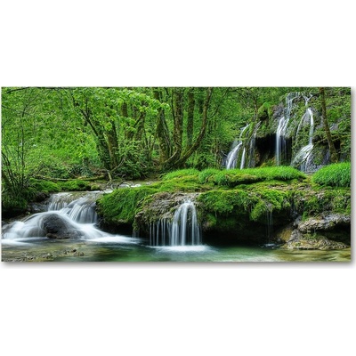 Foto obraz sklo tvrzené kaskády 100x50 cm