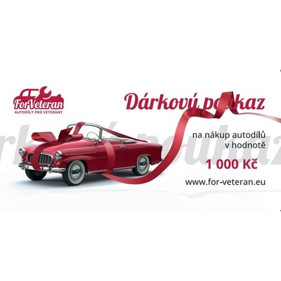 Dárkový poukaz ForVeteran na nákup zboží v hodnotě 1 000 Kč