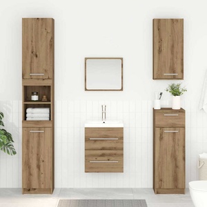 vidaXL Шкаф за мивка Дъб 38, 5 x 41 x 48 см Инженерна дървесина (880451)
