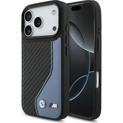 BMW Калъф MagSafe с лого BMW M Carbon за iPhone 17 Pro - син