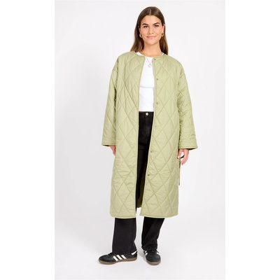 Little Mistress Яке Little Mistress Women's Diamond-Quilted Fitted Lightweight Quilted Jacket - Green