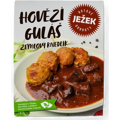 Ježkovy krabičky Hovězí guláš žemlový knedlík 450 g