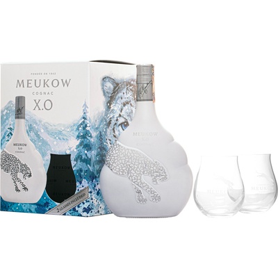Meukow XO The Ice Panther 40% 0,7 l (dárkové balení 2 sklenice)