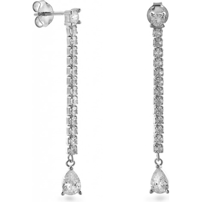 Again Jewelry strieborné visiace náušnice s kubickými zirkónmi AJNS0024