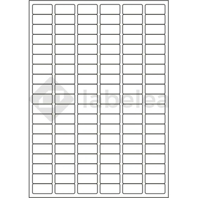Labelea Samolepiace etikety 30x15 mm (114 etikiet) biele papierové, na hárku A4, pre laserovú a atramentovú tlač, Farba etikiet Biela, Počet hárkov v balení 100 EPY030015W114S